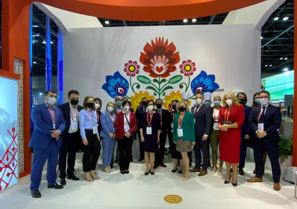 Stand nacional polaco en Gulfood 2021 en EAU
