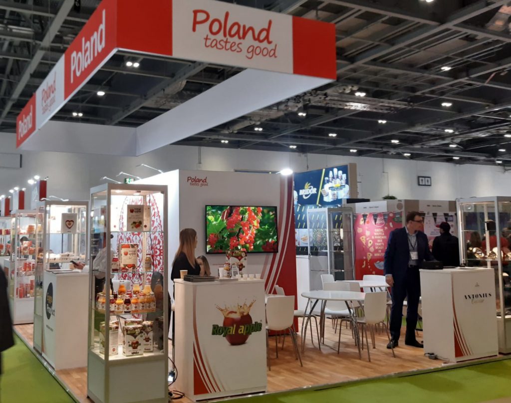 2022年英國倫敦國際食品飲料展覽會（IFE London 2022）上的波蘭展位