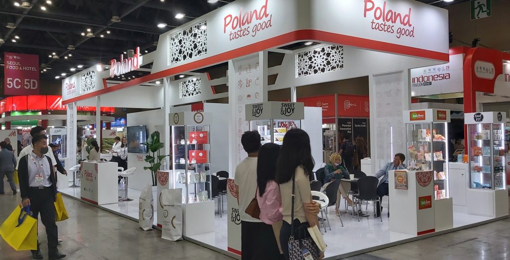Polskie stoisko narodowe na targach SEOUL FOOD&HOTEL 2023