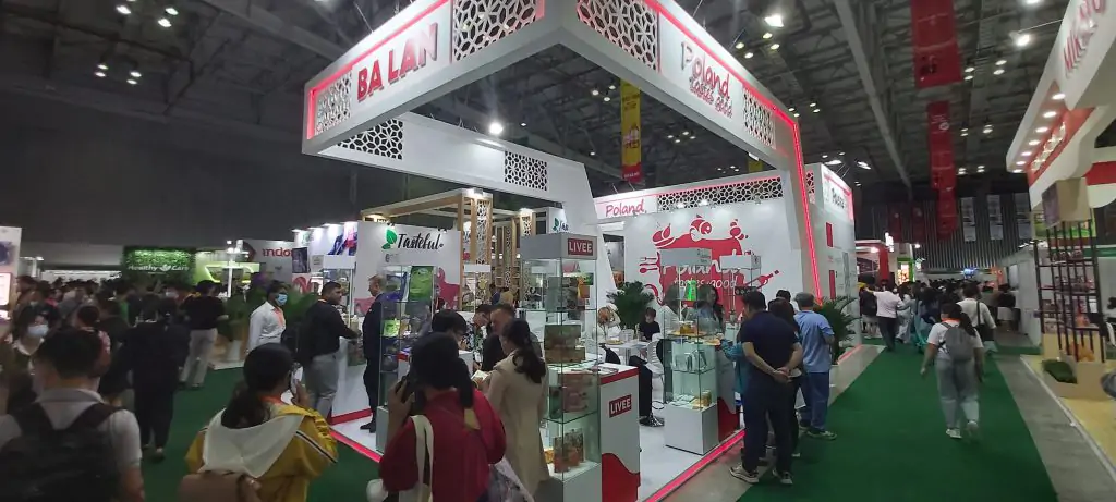 Puesto nacional de Polonia en la feria Vietfood & Beverage 2022 en la Ciudad Ho Chi Minh, Vietnam