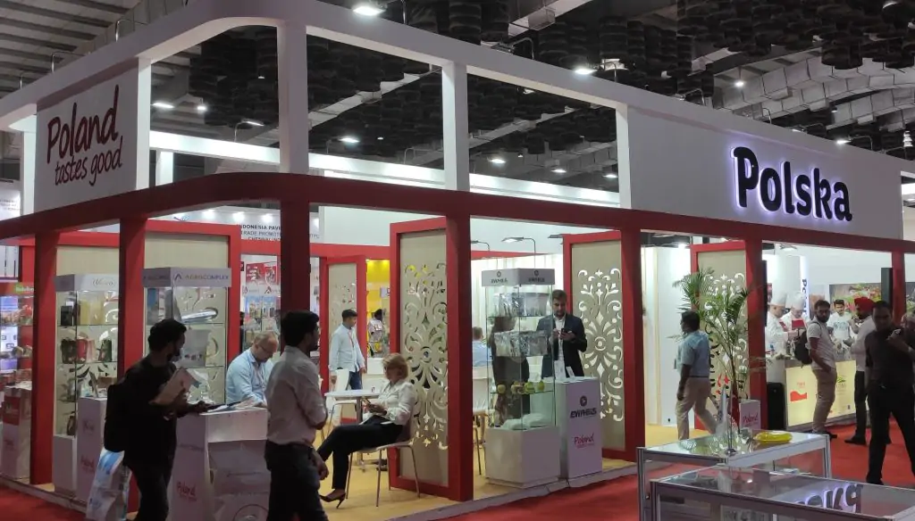 Stand nacional polaco en Annapoorna Anufood India 2022