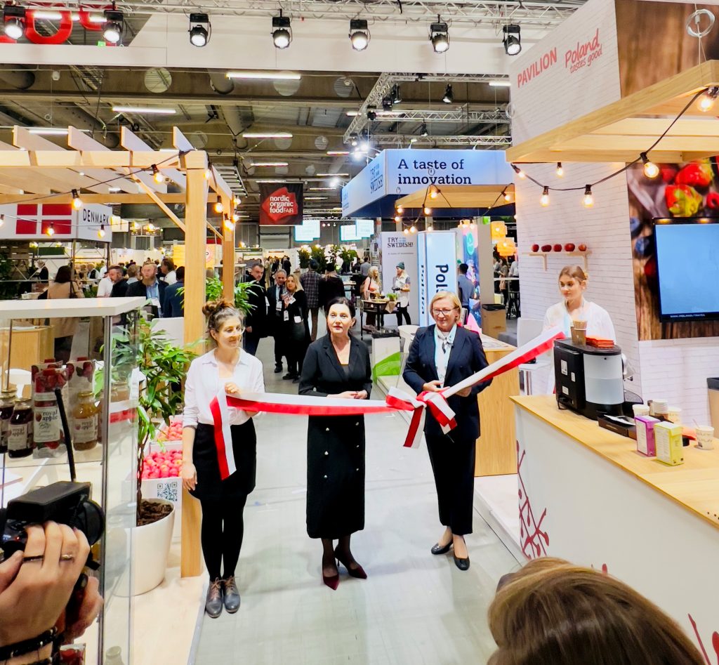 Polnischer Nationalstand auf der Messe Nordic Organic Food Fair 2022