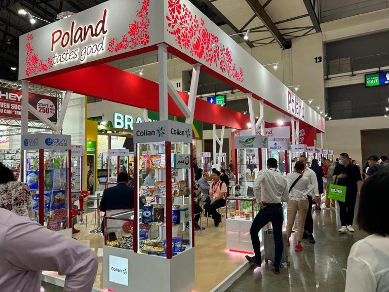 2023 年Thaifex Anuga Asia展会上的波兰国家展位