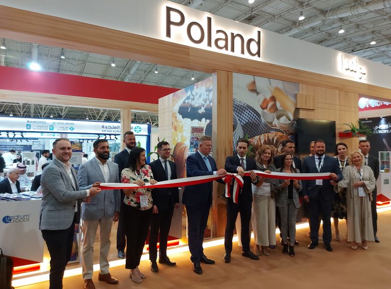 Польский национальный стенд на выставке Foodex Saudi 2023 в Эр-Рияде, Королевство Саудовская Аравия
